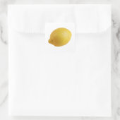Gele Lemon, een heldere, verse eyecatcher Vierkante Sticker (Tas)