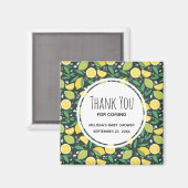 Gele lemon en groene Limoen fruitpatroongebeurteni Magneet (Voorkant / Achterkant)