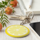 Gele Lemon Slice Sleutelhanger (Zijkant)