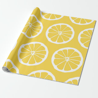 Gele lemon Slice Wrapping Paper Roll Cadeaupapier