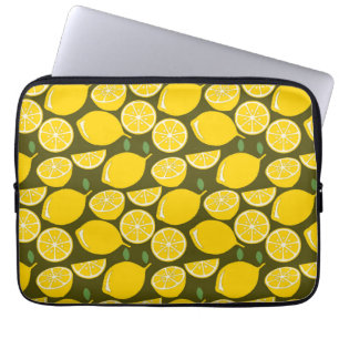 Gele Lemon Wallpaper Pattern Laptop Sleeve