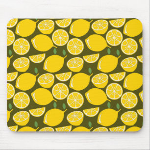 Gele Lemon Wallpaper Pattern Muismat
