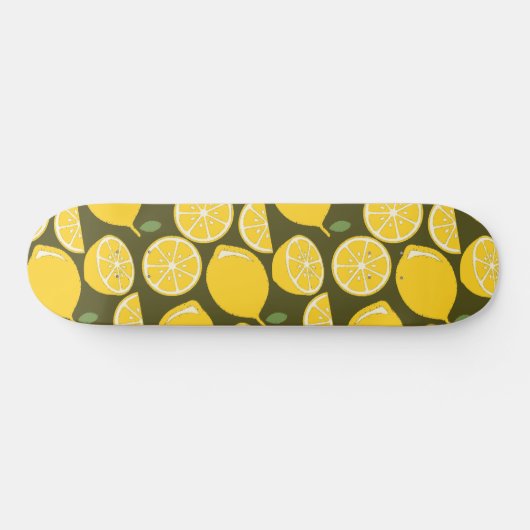 Gele Lemon Wallpaper Pattern Skateboard (Horizontaal)