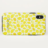  Gele Lemons in Waterverf. Naam toevoegen. Case-Mate iPhone Case (Achterkant (horizontaal))