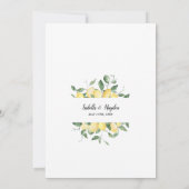 Gele Lemons Summer Fruit Garden Weddenschap Kaart (Achterkant)