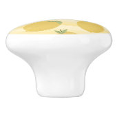 Gele lemons Summer Fruit Waterverf Fun Bright Keramische Knop (Zijkant)