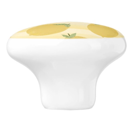 Gele lemons Summer Fruit Waterverf Fun Bright Keramische Knop (Zijkant)
