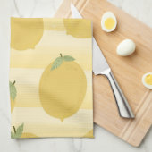 Gele lemons Summer Fruit Waterverf Fun Bright Theedoek (Quarter Fold)