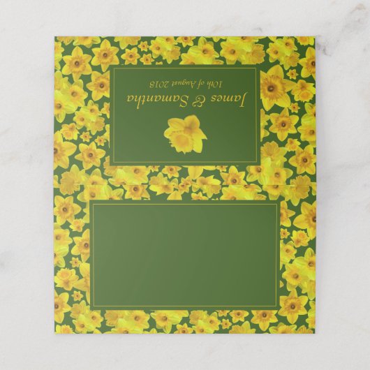 Gele lente-affodil - bruiloft (Buitenkant ongevouwen)