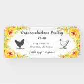 Gele Lente Bloemen Boerderij Banner (Horizontaal)