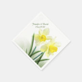 Gele lente narcissen aangepaste papieren servetten (Hoek)