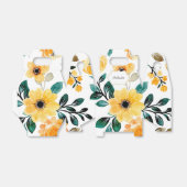 Gele lente zomer bloemenpatroon bedankdoosjes (Uitgevouwen)