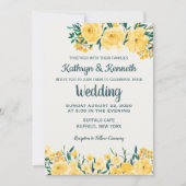 Gele lente zomer land bruiloft uitnodiging (Voorkant)