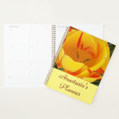 Gele lentetulp gepersonaliseerd planner (Display)