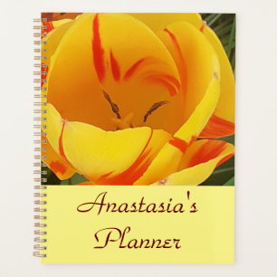 Gele lentetulp gepersonaliseerd planner