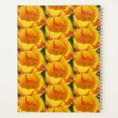 Gele lentetulp gepersonaliseerd planner (Achterkant)
