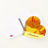 Gele Lentetulp Hart Notitieboek (Binnen)