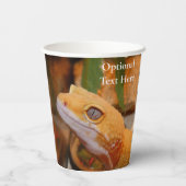 Gele leopard Gecko Papieren Bekers (Achterkant)