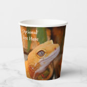 Gele leopard Gecko Papieren Bekers (Voorkant)