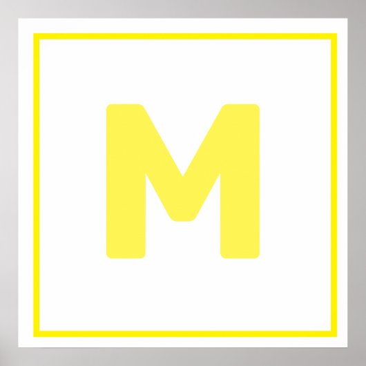 Gele letter M Poster (Voorkant)