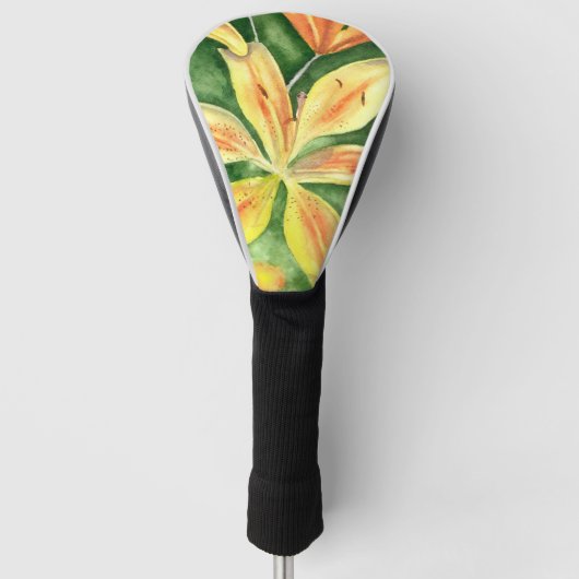 Gele leugens in de tuin golfheadcover (Voorkant)