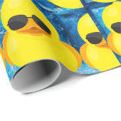 Gele leuke eend met tinten inpakpapier (Rol Hoek)