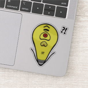 Gele lichtlamp van bovenstel v1 sticker