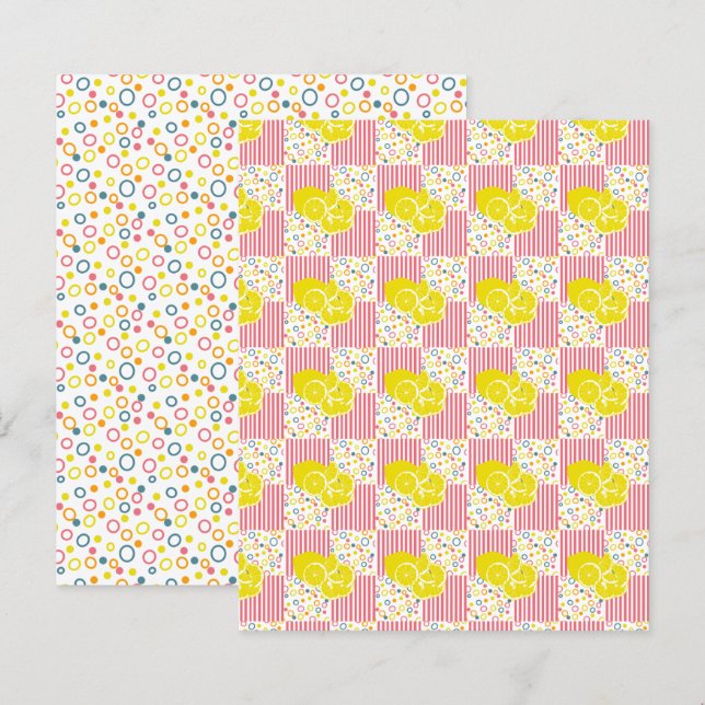 Gele lichtroze stripes (Voorkant / Achterkant)