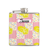 Gele lichtroze stripper Summer Heupfles (Voorkant)