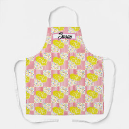 Gele lichtroze stripper Summer Schort