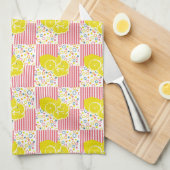 Gele lichtroze stripper Summer Theedoek (Quarter Fold)
