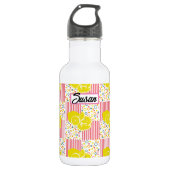 Gele lichtroze stripper Summer Waterfles (Voorkant)