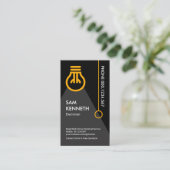 Gele lichtschakelaar elektrisch visitekaartje (Staand voorkant)