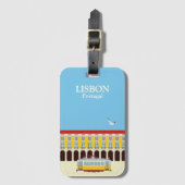 Gele lifttram bagagelabel (Voorkant (verticaal))