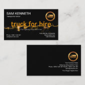 Gele lightning Flash Classy Truck Driver Visitekaartje (Voorkant / Achterkant)