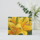 Gele lillie briefkaart (Staand voorkant)