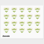 Gele Limoen Succulent Modern Typography Wedding Hart Sticker (Vel)