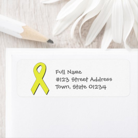 Gele lint mailing labels (Insitu)