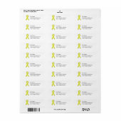 Gele lint mailing labels (Full Sheet)