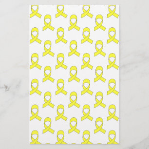 Gele lint patroon briefpapier