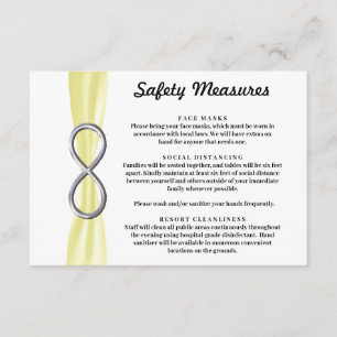 Gele Lint Zilver Infinity Veiligheidsmaatregelen Informatiekaartje