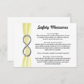 Gele Lint Zilveren Oneindigheid Veiligheidsmaatreg Informatiekaartje (Voorkant / Achterkant)