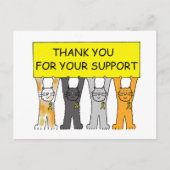 Gele linten Dank u voor uw steun Briefkaart (Voorkant)