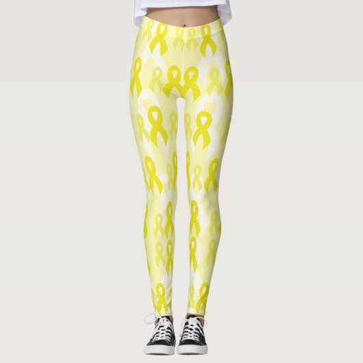 Gele linten...Endometriose Leggings (Voorkant)