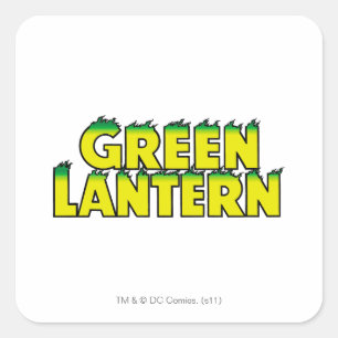 Gele Logo flames Vierkante Sticker