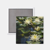 Gele Lotus Waterlilies Magnet Magneet (Voorkant / Achterkant)