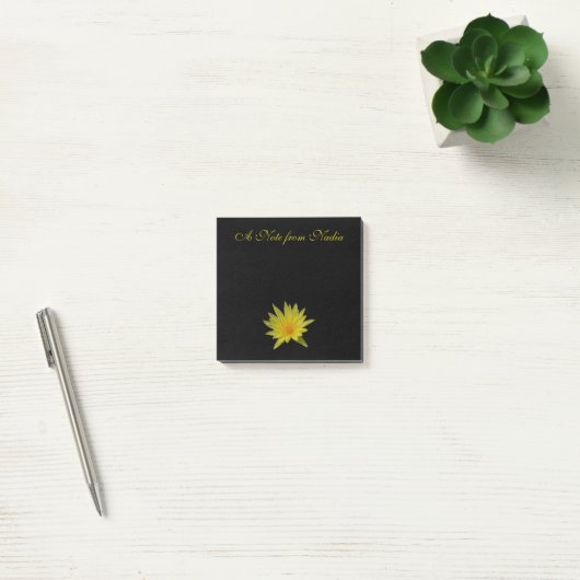 Gele Lotus Waterlily Post-it Notes (Kantoor)