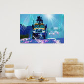 Gele luimertrui in Poster met de Rain Art (Keuken)