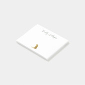 Gele Luipaardprint Script Naam Herinneringen Post-it® Notes (Schuin)