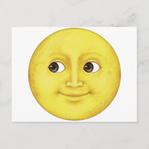 Gele maan - Emoji Briefkaart